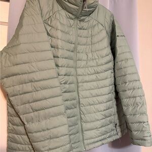 Columbia Mint Green Fleece-Lined Jacket